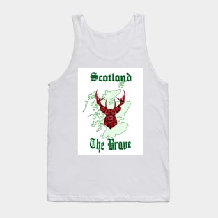 Scotland the Brave - Scottish rugby football tee shirt design Tank Top